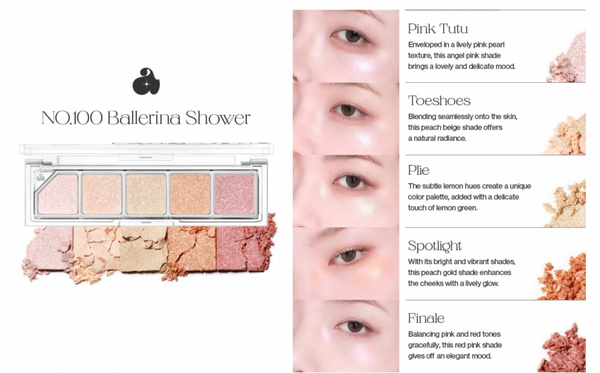 UNLEASHIA Mood Shower Face Palette 언리시아 무드 샤워 페이스 팔레트 하이라이터