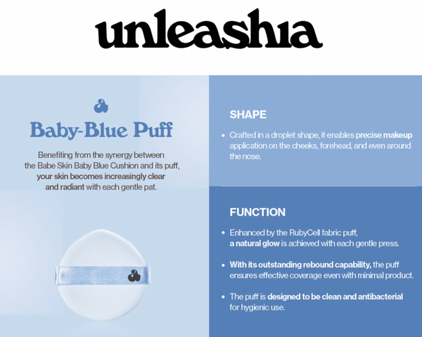 UNLEASHIA Babe Skin Baby Blue Cushion 언리시아 베이브 스킨 베이비 블루 쿠션