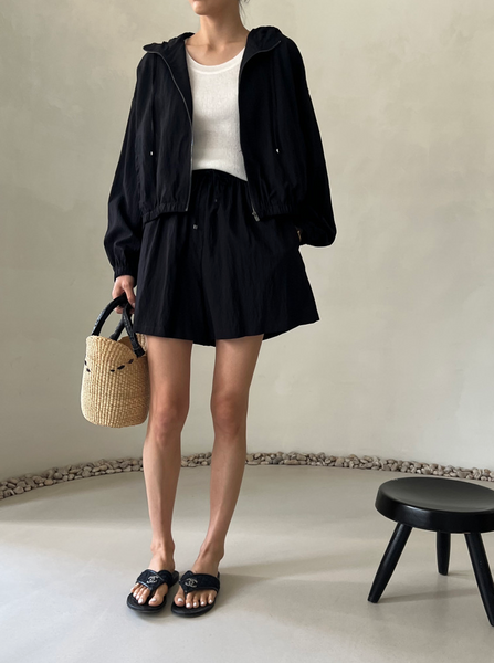 Comfy Jacket, Shorts, Skirt 썸머 후드, 반바지, 스커트 셋업