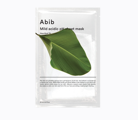 Abib Mild Acidic pH Sheet Mask Heartleaf Fit 아비브 약산성 어성초 마스크팩