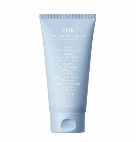 Abib Deep Clean Foam Cleanser Sedum Hyaluron Foam 아비브 수분초 딥클린 히알루론 폼클렌저