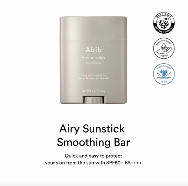 Abib Airy Sunstick Smoothing Bar SPF50 아비브 에어리 선스틱 스무딩 바