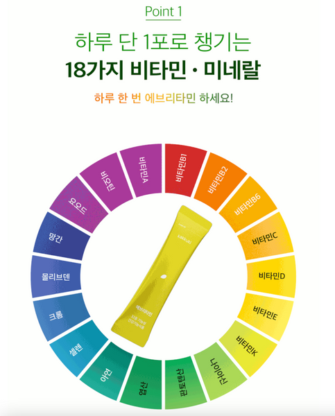 에브리타민 레몬맛 18종 멀티비타민 Everytamin