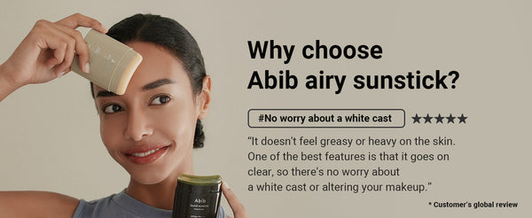 Abib Airy Sunstick Smoothing Bar SPF50 아비브 에어리 선스틱 스무딩 바