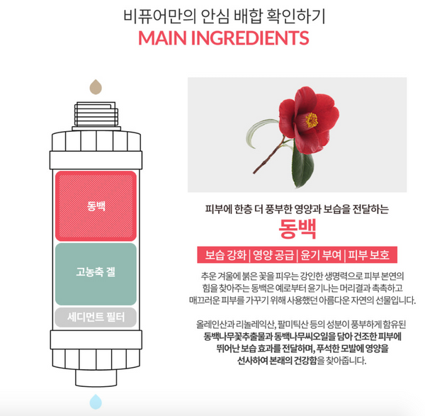 [SALE] Bepure Shower Filter Camellia 비퓨어 샤워필터 동백